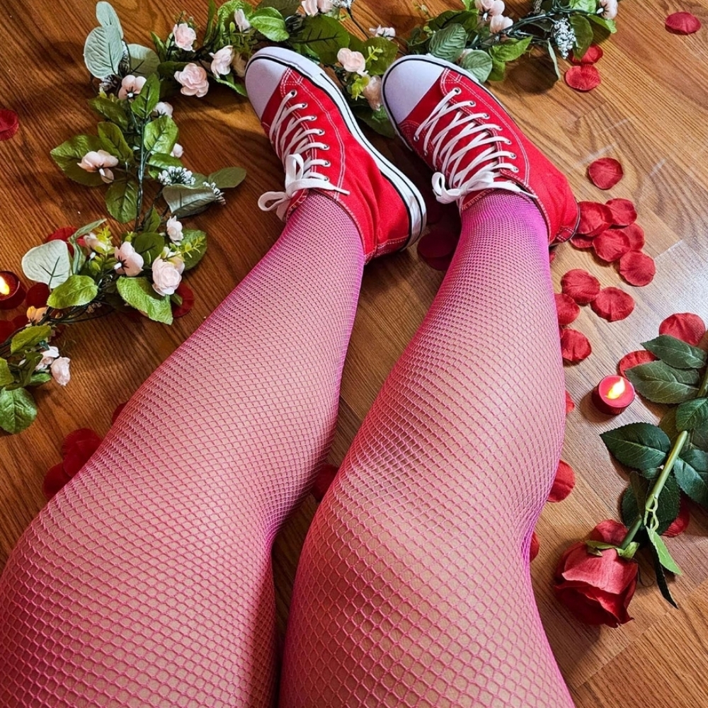 Barbie Pink Fishnet Tights, Size E NWOT